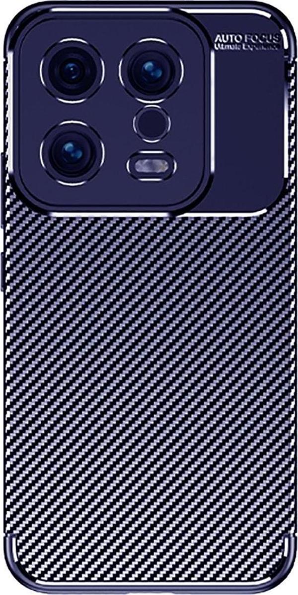 Coverzone Xiaomi 13 Ile Uyumlu Kılıf Karbon Delüx Parmak Izi Yapmayan Ultra Slim Tpu Silikon Lacivert - Image 1