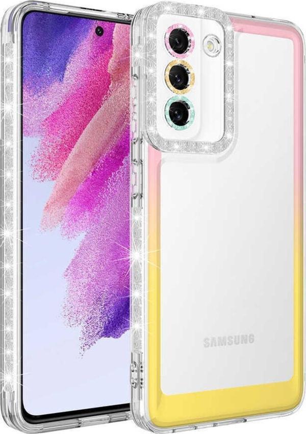 Coverzone Galaxy S20 Fe Ile Uyumlu Kılıf Taşlı Ve Renk Geçiş Tasarımlı Lens Korumalı Park Kapak - Image 1