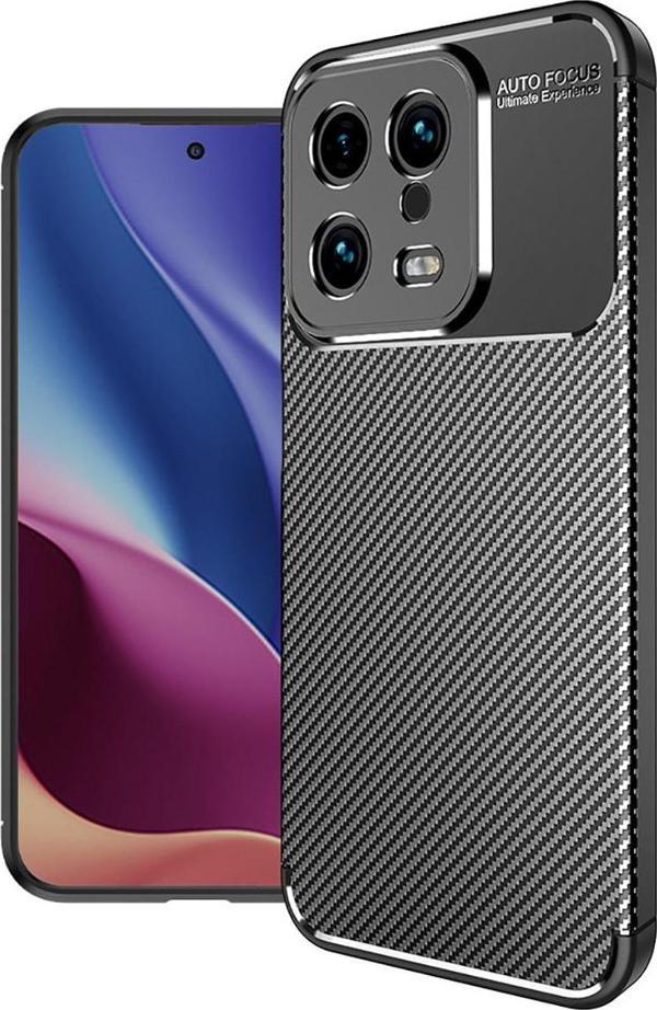 Coverzone Xiaomi 13 Ile Uyumlu Kılıf Karbon Delüx Parmak Izi Yapmayan Ultra Slim Tpu Silikon Siyah - Image 1
