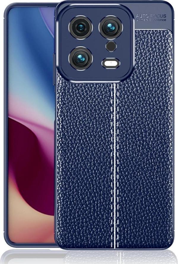 Coverzone Xiaomi 13 Ile Uyumlu Silikon Kılıf Niss Silikon Deri Görünümlü Ultra Slim Fit Kılıf Lacivert - Image 1