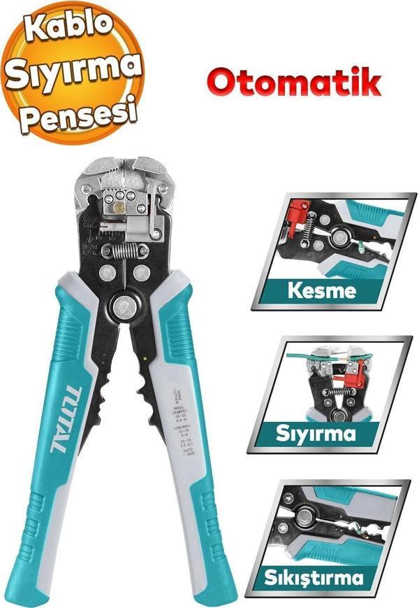 Total Profesyonel Otomatik Kablo Sıyırma Pensesi Bilgisayarcı Network Elektrik Bağlantı Kablosu Soyma Nms - Image 1