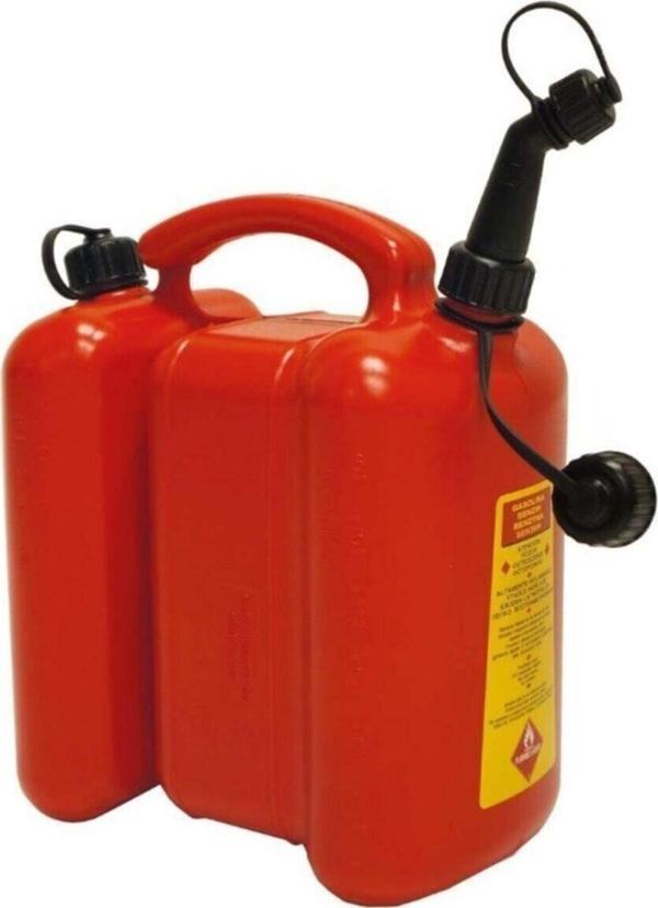 Tecomec Benzin Bidonu 6Lt-Yağ 3Lt Kırmızı Italyan - Image 1