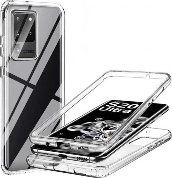 Coverzone Galaxy S20 Ultra Cvzr01 360 Tam Koruma Silikon Kılıf Şeffaf - Image 1