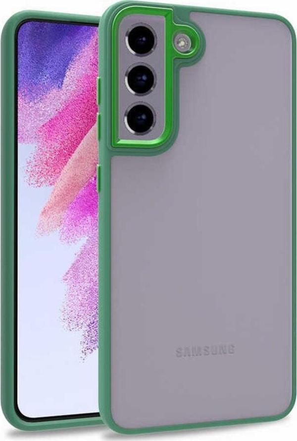 Coverzone Galaxy S21 Fe Ile Uyumlu Kılıf Kontrast Renk Tasarımlı Cynosure Kapak Yeşil - Image 1