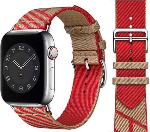 Coverzone Apple Watch 3/4/5/6 Ile Uyumlu 44mm Kayış Inaki Metal Alaşım Toka Hasır Kordon Viyana - Image 1