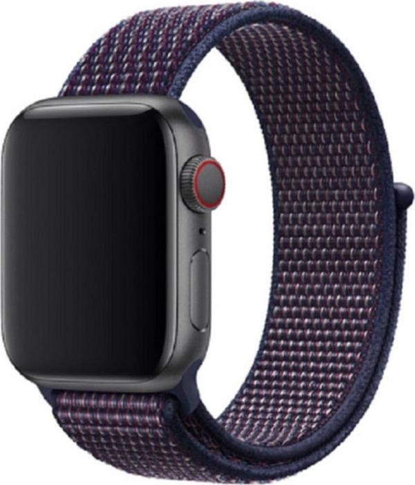 Coverzone Apple Watch 38-40mm Bilekli Kumaş Kayış Kordon Indigo Fabric K9 - Image 1
