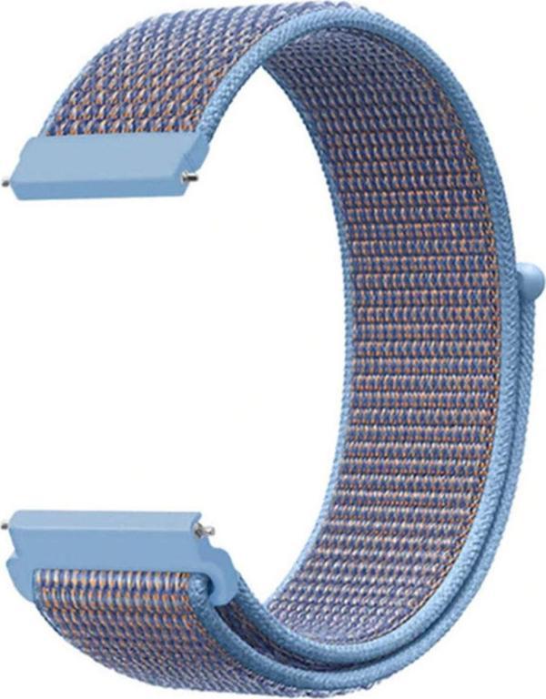 Coverzone Apple Watch 38mm Bilekli Kumaş Kayış Kordon Mavi Açık - Image 1