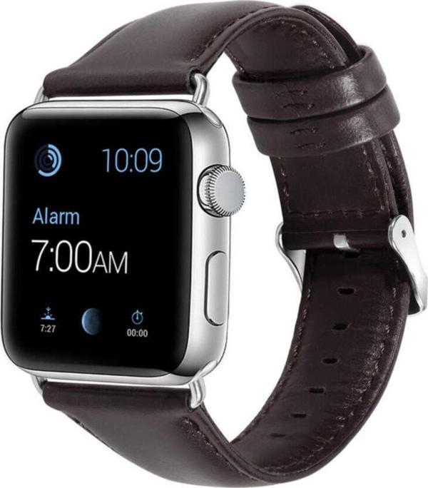 Coverzone Apple Watch 38mm Deri Kordon Siyah - Image 1