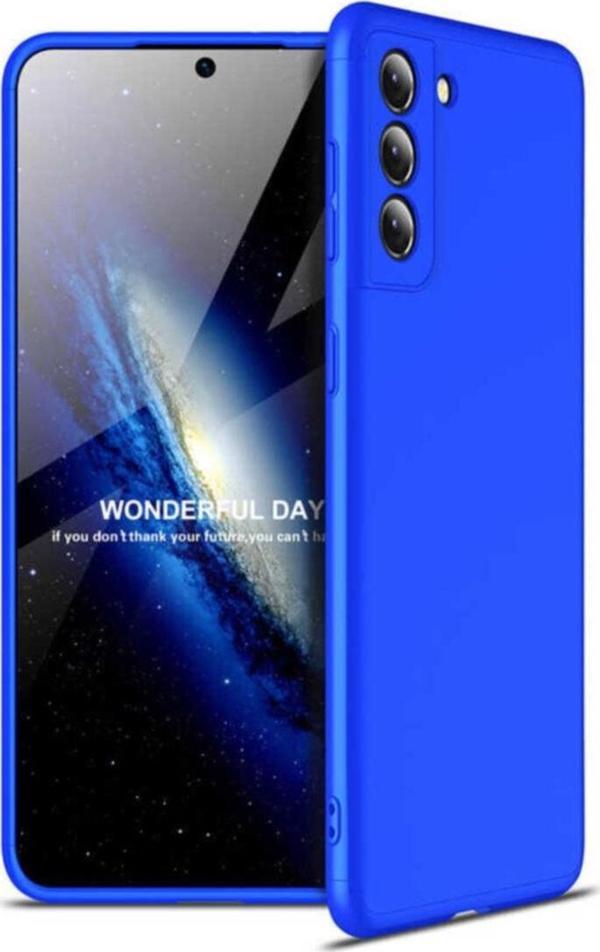Coverzone Galaxy S21 Ultra Kılıf Soft Hard Koruma Ays Mavi - Image 1