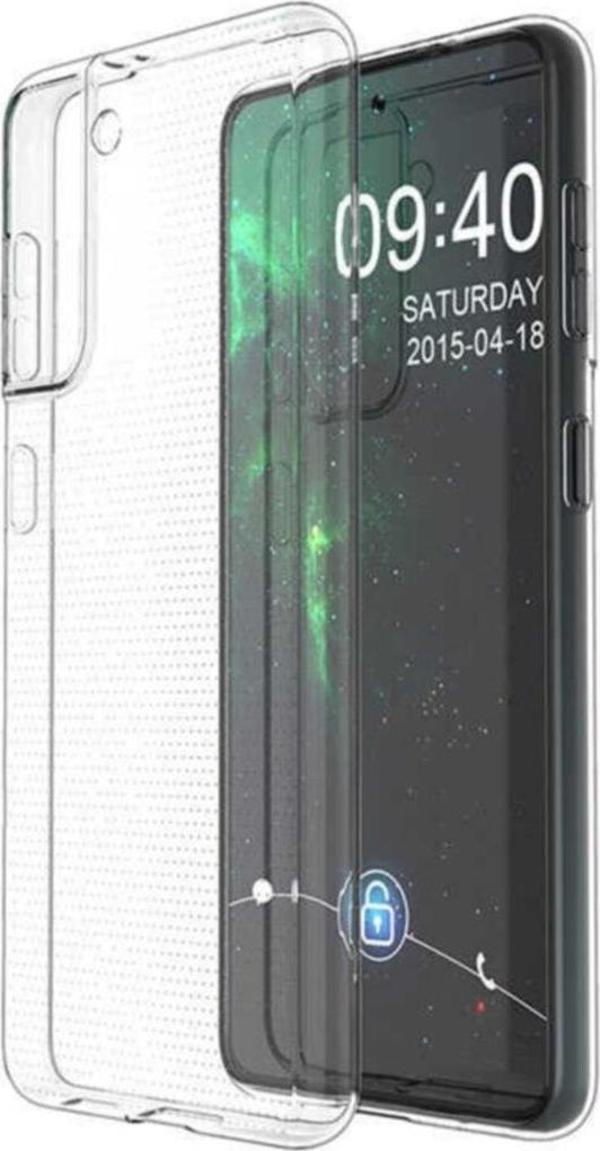 Coverzone Galaxy S21 Ultra Kılıf Süper Silikon Kapak Şeffaf - Image 1