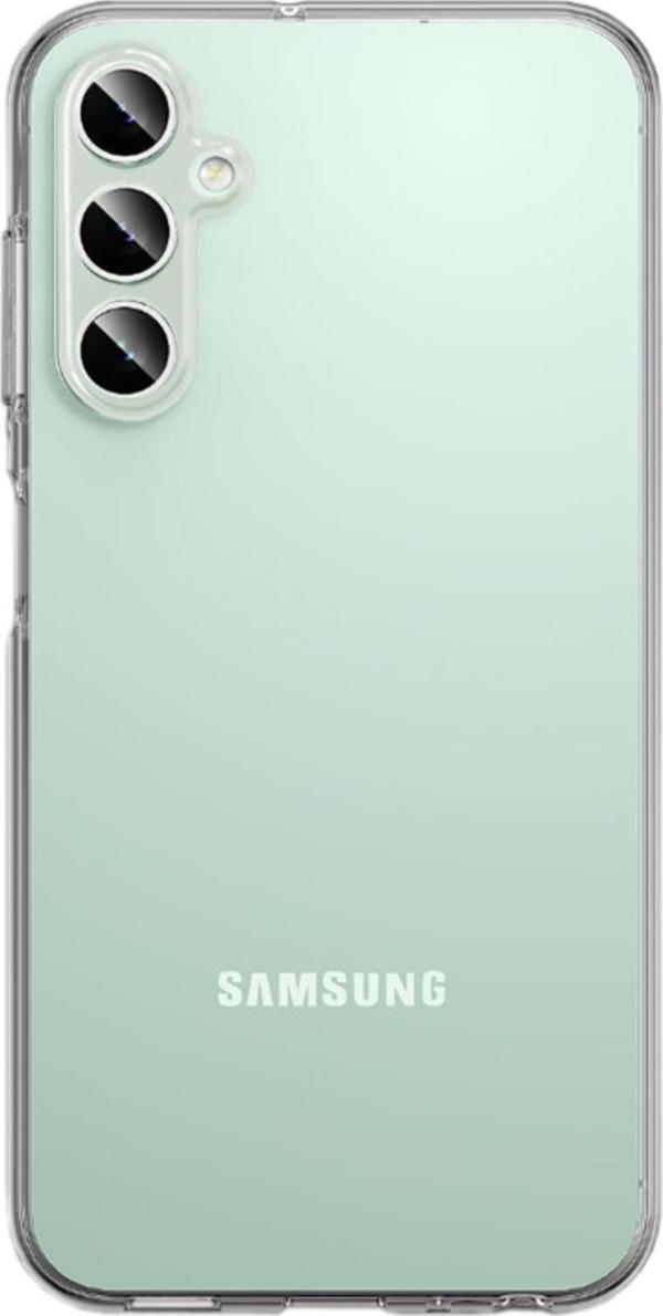Coverzone Galaxy S23 Fe Ile Uyumlu Kılıf Transparan Glasselegance Kamera Korumalı Arka Kapak Şeffaf Renk - Image 1