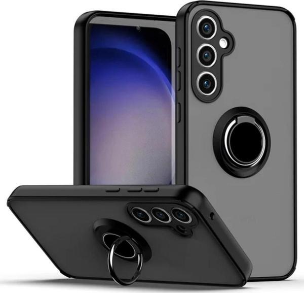 Coverzone Galaxy S23 Fe ile Uyumlu Kılıf Yüzük Tasarım PumaElegance Tam Çerçeve Korumalı Arka Kapak - Image 1