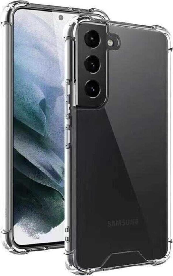 Coverzone Galaxy S22 Ile Uyumlu Kılıf Clear Anti-shock Sert Arka Kapak Şeffaf - Image 1