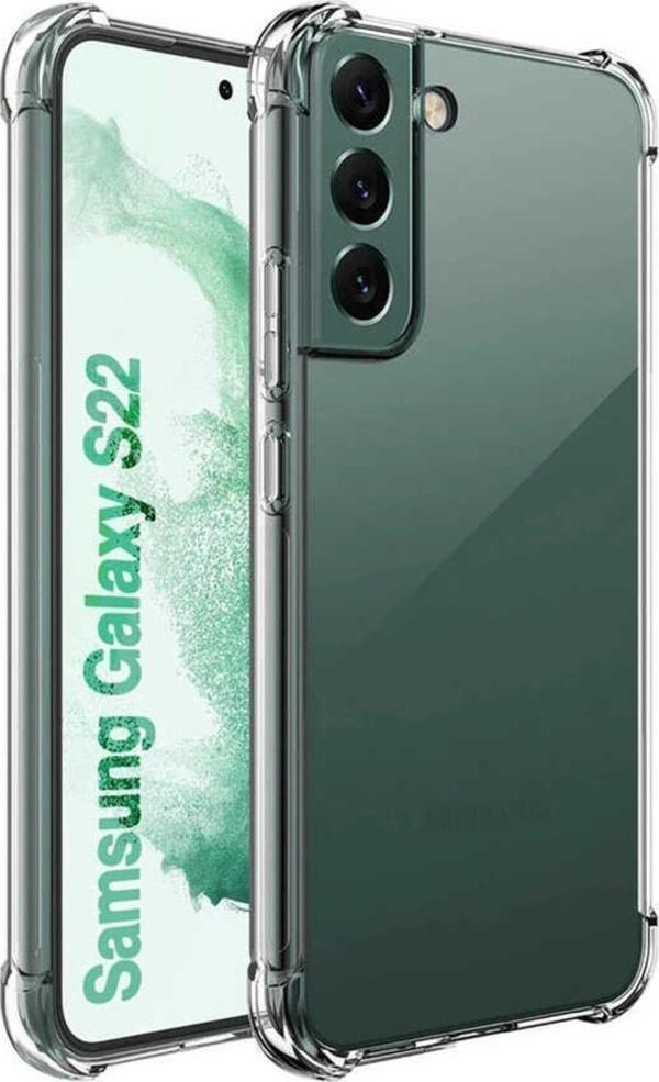 Coverzone Galaxy S22 Ile Uyumlu Kılıf Kamera Korumalı Clear Anti-shock Sert Arka Kapak Şeffaf - Image 1