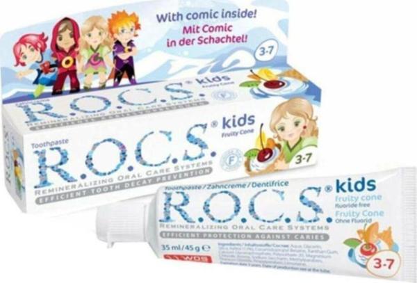 R.O.C.S. Kids 3-7 Yaş Meyveli Çocuk Diş Macunu (Meyve Külahı) 35 Ml - Image 1