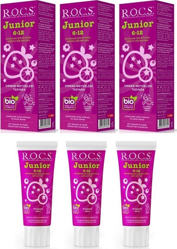 R.O.C.S. Junior 6 12 Orman Meyveleri Tadında 60 Ml 3'Lü Paket - Image 1