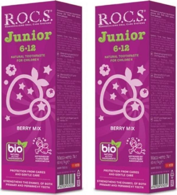 R.O.C.S. Junior Orman Meyveli Özlü Diş Macunu 74 Gr 2'Li  6-12 - Image 1