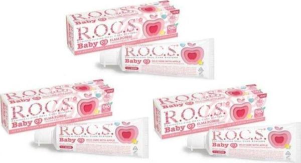 R.O.C.S. Baby 0-3 Yaş Elma Püresi Diş Macunu 3 Adet - Image 1