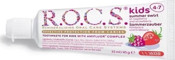 R.O.C.S. Kids 4-7 Yaş Diş Macunu 45 G - Ahududu Çilek - Image 1