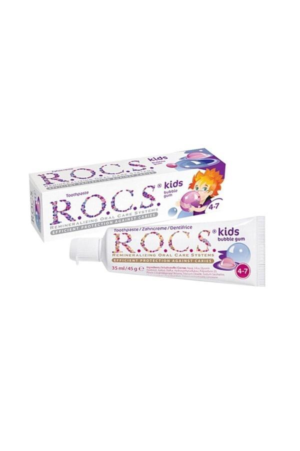 R.O.C.S. Kids 4-7 Yaş Meyveli Çocuk Diş Macunu (Balon Sakızı) 35Ml. - Image 1