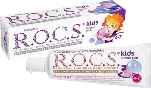 R.O.C.S. Kids 4-7 Yaş Meyveli Çocuk Diş Macunu (Balon Sakızı) 35Ml. - Image 1