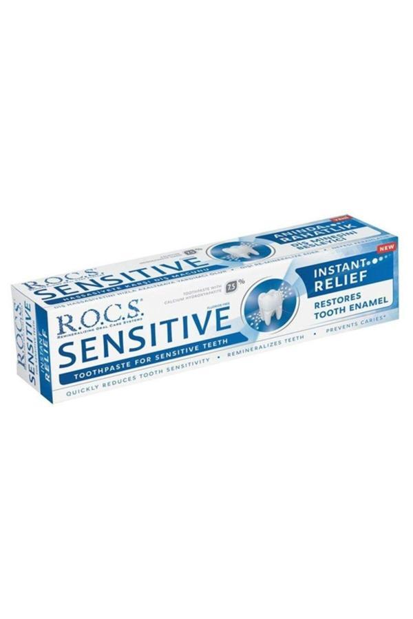 R.O.C.S. Sensitive Instant Relief Hassasiyete Karşı Diş Macunu Florürsüz 75 Ml - Image 1