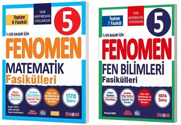 Fenomen Okul 2025 5. Sınıf Matematik + Fen Bilimleri Fasikül Seti 2 Kitap Güncel Müfredat - Image 1