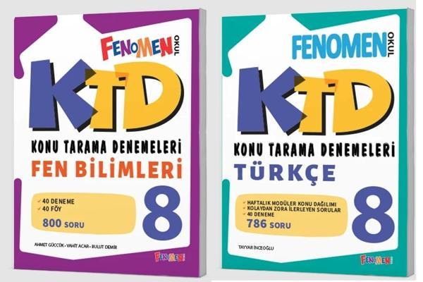 Fenomen Okul 2025 8. Sınıf Lgs Fen Bilimleri + Türkçe Konu Tarama Denemeleri Seti 2 Kitap - Image 1