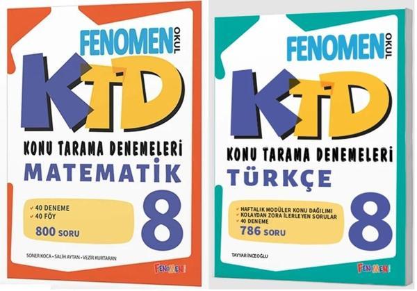 Fenomen Okul 2025 8. Sınıf Lgs Matematik + Türkçe Konu Tarama Denemeleri Seti 2 Kitap - Image 1