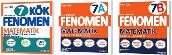 Fenomen Okul 2026 7. Sınıf Matematik Kök + A + B Soru Bankası Seti 3 Kitap - Image 1
