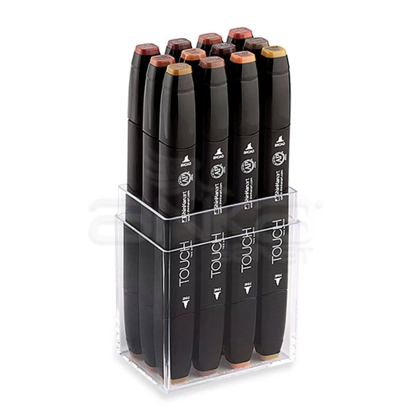 Touch Twin Marker Kalem 12li Set Ahşap Renkler - Image 1