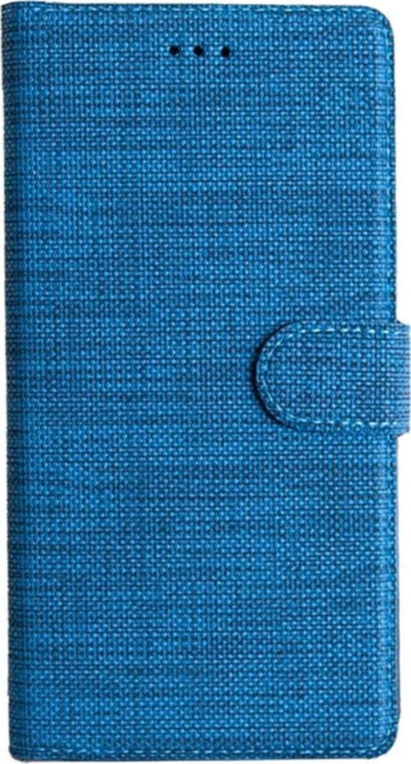 Coverzone General Mobile Gm 21 Standlı Kartvizitli Ve Para Gözlü Kumaş Desen Lacivert - Image 1