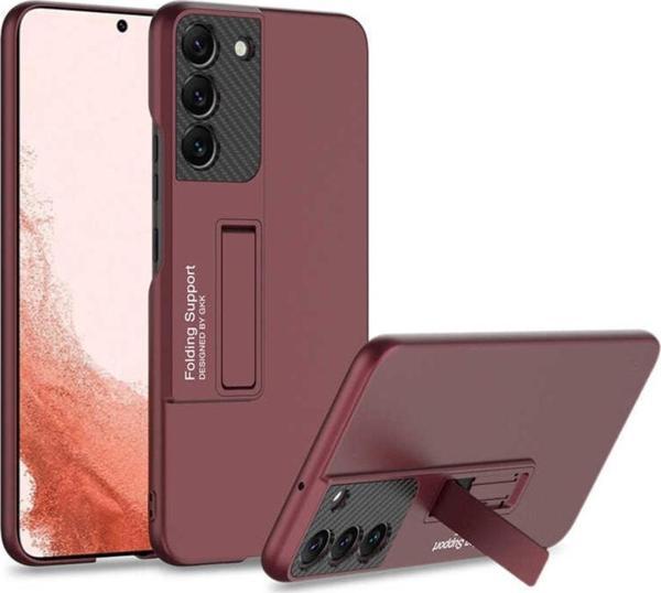 Coverzone Galaxy S22 Plus Ile Uyumlu Kılıf Mat Görünümlü Kalem Bölmeli Stand Olabilen Koyu Mor - Image 1