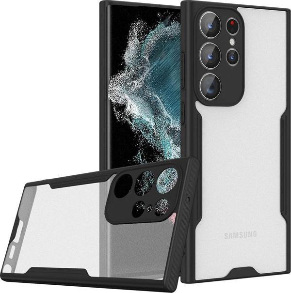 Coverzone Galaxy S23 Ultra Ile Uyumlu Kılıf Pastel Renkli Kenar Perfe Tpu Mat Yüzeyli Silikon Kılıf Siyah - Image 1