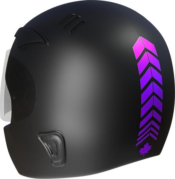 2 Adet Sport Kask, Araba Ayna Patlıcan Moru Kask Sticker Çınar Extreme  - Image 1