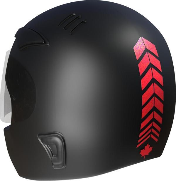 2 Adet Sport Kask, Araba Ayna Reflektif Kırmızı Kask Sticker Çınar Extreme  - Image 1