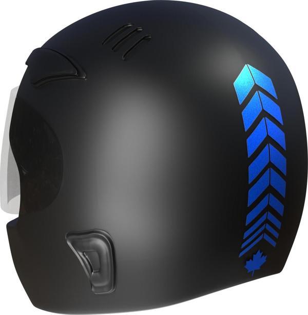 2 Adet Sport Kask, Araba Ayna Reflektif Mavi Kask Sticker Çınar Extreme  - Image 1