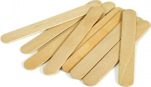 Epoksi Karıştırma Çubuğu Ahşap Dil Basma Çubuğu Naturel 25 Lü 14 CM - Image 1