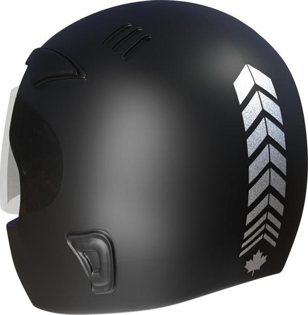 2 Adet Sport Kask, Araba Ayna Yaldızlı Gümüş Kask Sticker Çınar Extreme  - Image 1