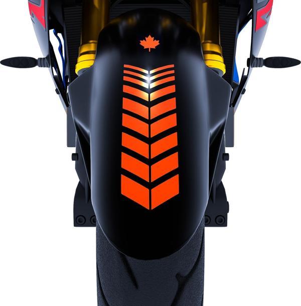 2 Adet Sport Motosiklet Çamurluk Alev Turuncusu Kask Sticker Çınar Extreme  - Image 1