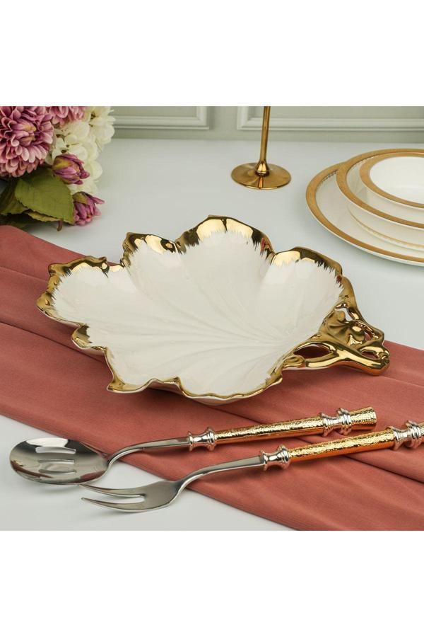 Roy King Albero Gold Sunum Tabak 31*33*4 Cm - Image 1