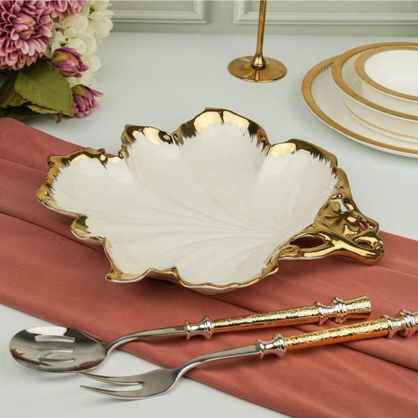 Roy King Albero Gold Sunum Tabak 31*33*4 Cm - Image 1