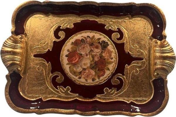 Roy King Ması Ms76 Dikd.Kulplu Kahve Tepsi 28*19 Bordeaux - Image 1