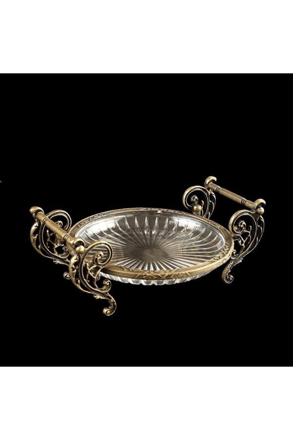 Roy King Yuvarlak 21 Cm Kulplu Sunum Tabak Antik - Image 1