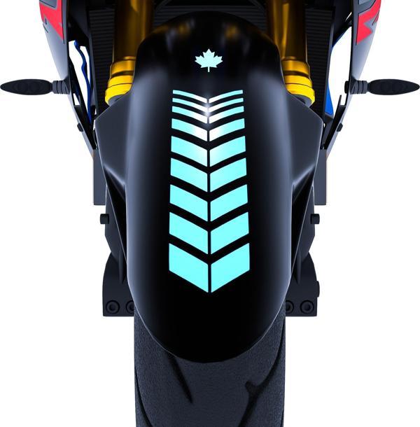 2 Adet Sport Motosiklet Çamurluk Nane Yeşili Kask Sticker Çınar Extreme  - Image 1