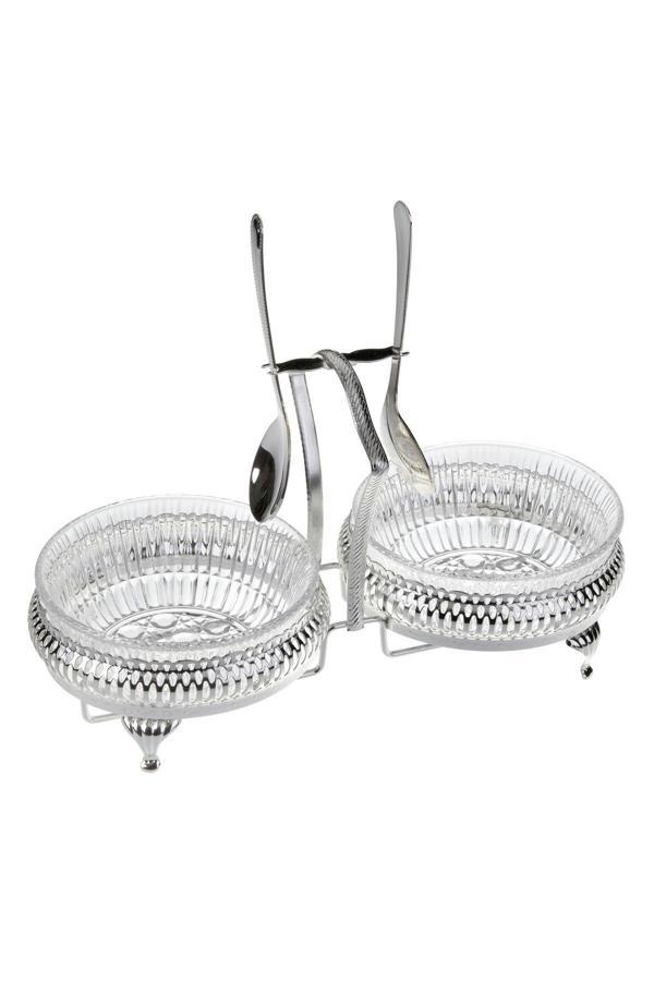 Roy King Queen Anne Qa 7 2'Li Kaşıklı Sosluk Gümüş 25*12*15 Cm - Image 1
