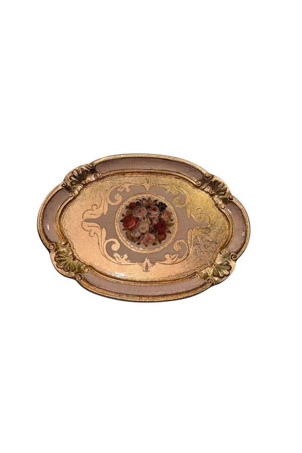 Roy King Ması Ms77 Oval Kahve Tepsi 30*22 Ivory - Image 1