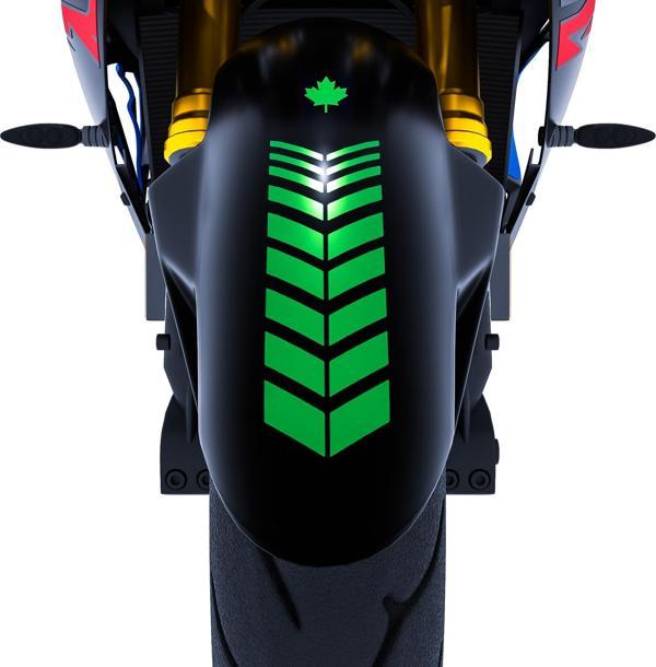 2 Adet Sport Motosiklet Çamurluk Orman Yeşili Kask Sticker Çınar Extreme  - Image 1