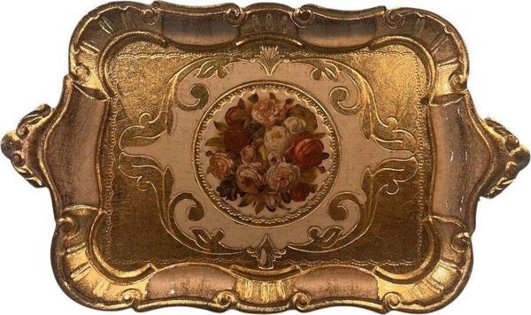 Roy King Ması Ms68 Dikd.Kulplu Kahve Tepsi 32*20 Ivory - Image 1