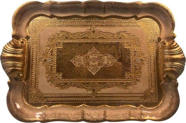 Roy King Ması Ms59 Dikd.İstridye Kulp Kahve Tepsi 28*19 Ivory - Image 1